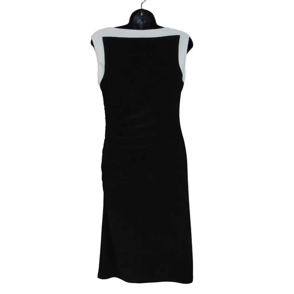 Jones New York Button Shoulder Shirred Sheath Dress 8 - Picture 6 of 7
